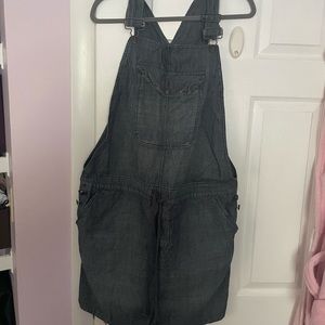 Jean overall skirt.
